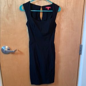 XOXO Black Sheath Plunge Cocktail Dress